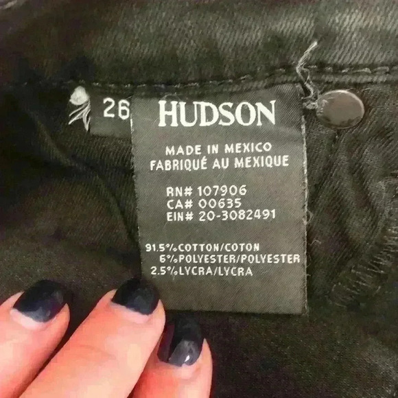 NWOT Hudson Skinny Jeans with Knee Rips - Picture 6 of 8